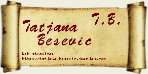 Tatjana Bešević vizit kartica